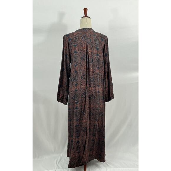 NATALIE MARTIN Sz XS Fiore Dress Rayon Moroccan Tile Navy Clay - Picture 5 of 9